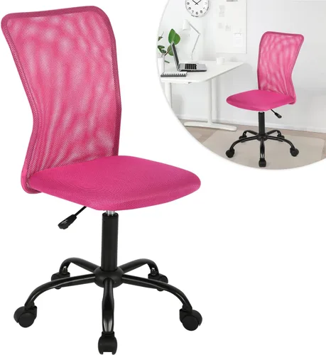 Miniatura 11 de BLKMTY Silla ergonómica blanca moderna, Silla de oficina de malla, sillas de escritorio para computadora sin brazos, altura ajustable, soporte Blanco