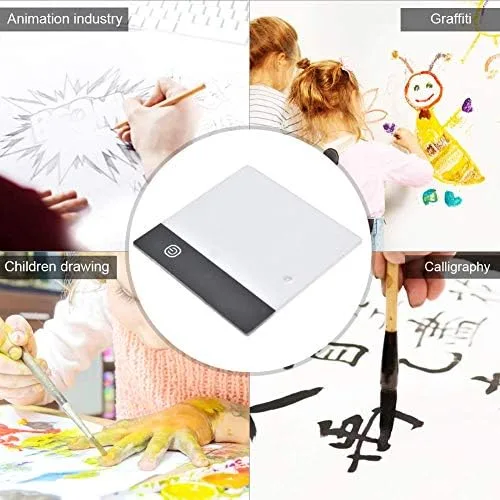 Miniatura 6 de Dibujo a mano LED Artcraft Rastreo Caja de luz Almohadilla de luz portátil Caja de luz Trazador USB Agujero de posicionamiento Flip Book Kit
