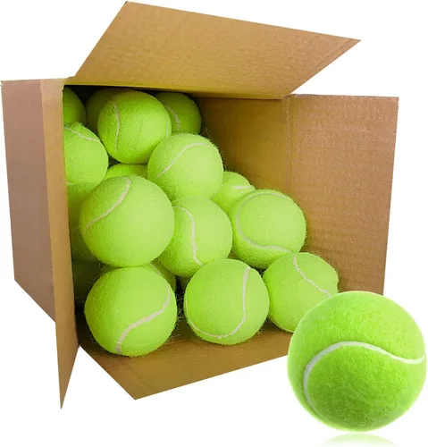Miniatura 7 de GKK Paquete de 27 pelotas de tenis, pelota de tenis de entrenamiento sin presión, pelotas de tenis a granel para jóvenes, principiantes, mascotas