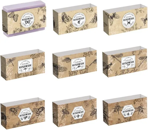 Miniatura 8 de PH PandaHall 90 piezas de papel de embalaje de jabón, 9 estilos de papel de jabón de insectos, etiqueta vertical de papel de estraza para jabón