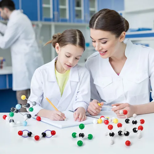 Miniatura 3 de HFKPJRT Kit de modelo molecular, 208 piezas de modelo molecular, química orgánica, kits de modelo de elementos atómicos para lecciones de química