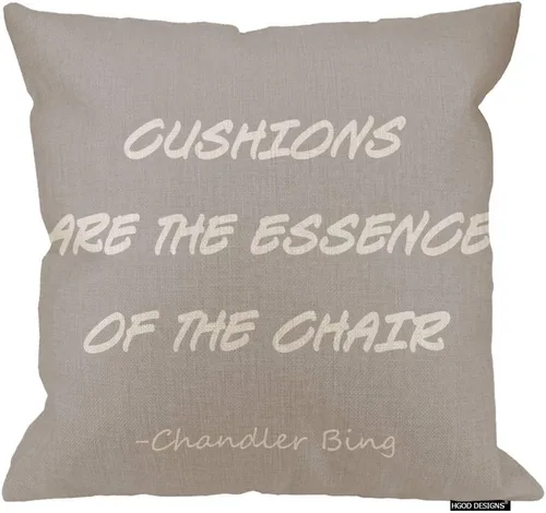 HGOD DESIGNS Cushion are The Essence of The Chair - Funda de almohada con cita de 18 x 18 pulgadas, fundas cuadradas de algodón y lino