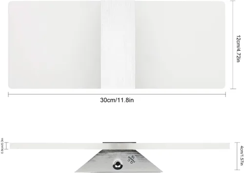 Miniatura 8 de ChangM Lámpara de pared LED moderna de acrílico 12W blanca fría 6000K lámpara de arriba abajo para dormitorio, pasillo, escaleras, baño, iluminación
