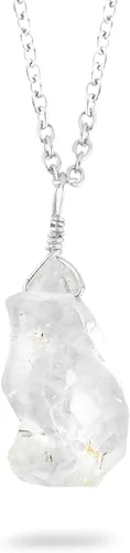 Miniatura 12 de Colgante delicado de piedras preciosas naturales crudas, collar de piedras ásperas surtidas, hecho a mano, joyería hipoalergénica bohemia