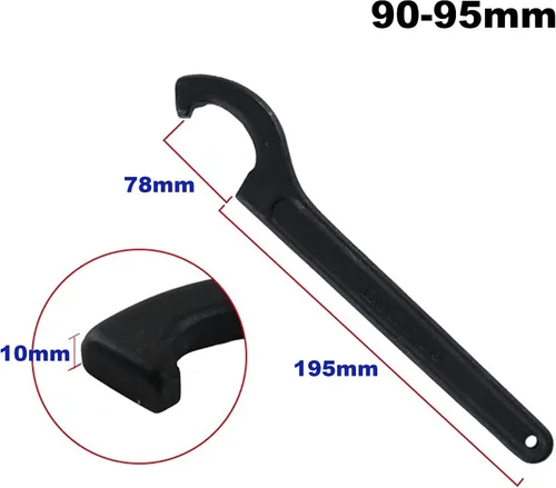 Miniatura 2 de C Gancho Llave Llave Chuck Herramienta de Mano Multifunción Ajuste Bicicleta Motocicleta 3.543-3.740 in
