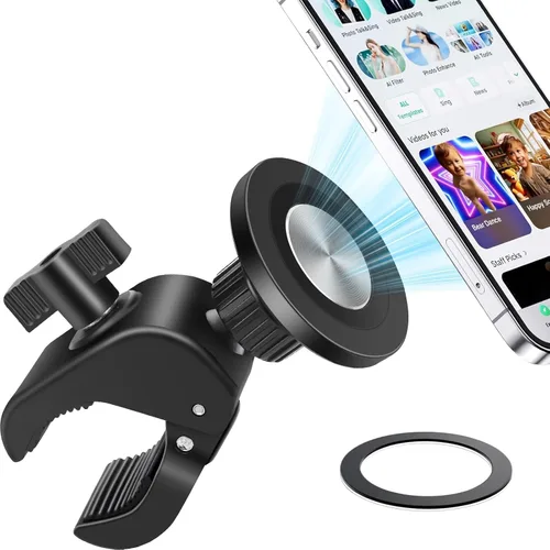 EEEKit Soporte de teléfono para bicicleta de ejercicio, soporte magnético para teléfono para iPhone Magsafe y todos los teléfonos inteligentes, para