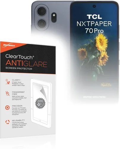 BoxWave Protector de pantalla compatible con TCL NXTPAPER 70 Pro – ClearTouch Anti-Glare (2 unidades), antihuellas mate