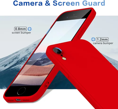 Miniatura 3 de Funda para iPhone XR de silicona líquida, protección de cuerpo completo, suave antiarañazos para iPhone XR, ajuste delgado, duradero, 6.1 pulgadas