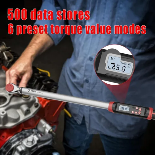 Miniatura 2 de VANPO Llave dinamométrica digital de 1/2 pulgada, 12.5-250.8 ft-lb/17-340Nm, llave dinamométrica electrónica con zumbador e indicador LED, precisa
