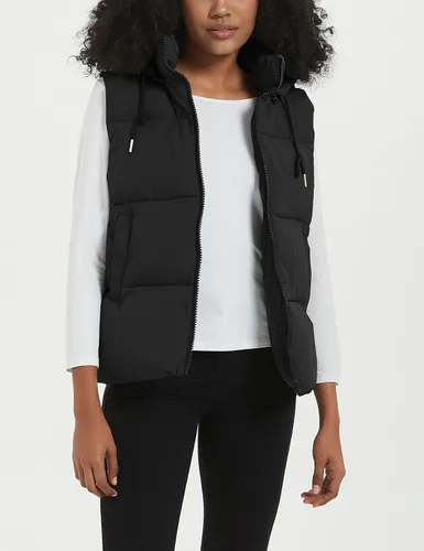 Miniatura 6 de Flygo Chaleco acolchado de invierno para mujer, cuello alto, con cremallera, acolchado, sin mangas, con bolsillos