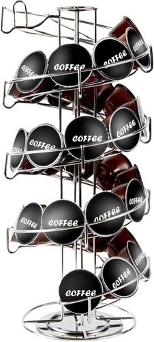 Miniatura 14 de Restaurantware Soporte para cápsulas de café de 15.16 x 13.58 x 3.35 pulgadas, organizador de cápsulas de café de hierro para 36 K-Cup, cajón