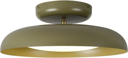 Miniatura 8 de BISAMIYA Lámpara de techo LED moderna regulable, lámpara de techo semiempotrada de 15.7 pulgadas, lámpara de ángulo ajustable, acento de latón