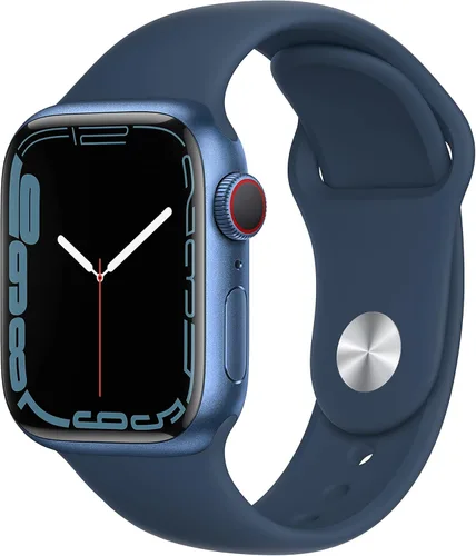 Miniatura 14 de Apple Watch - Serie 7 [GPS 41mm] Reloj inteligente con caja de aluminio azul con correa deportiva azul abismo. Rastreador de actividad física
