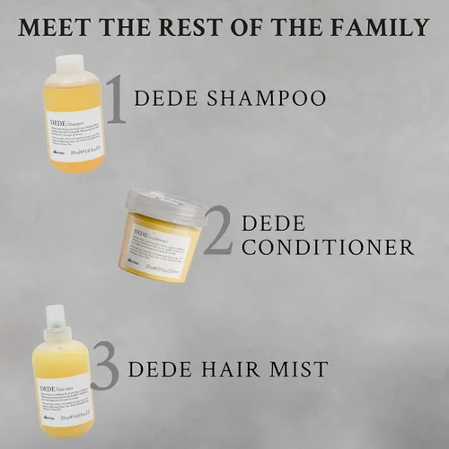 Miniatura 7 de Davines DEDE Delicado champú y acondicionador de limpieza diaria para todo tipo de cabello, equilibra y añade brillo, desenredante sin peso, 8.45