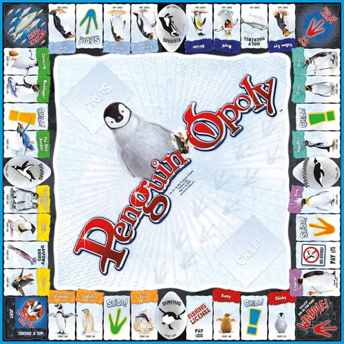 Miniatura 4 de Late for The Sky Penguin-Opoly - Juego de mesa familiar con temática de pingüino estilo Opoly, diversión educativa para niños y adultos, 2 a 6