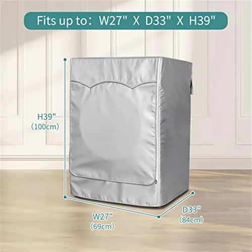 Miniatura 2 de Paquete de 2 fundas para lavadora y secadora, cubierta de lavadora de carga superior impermeable a prueba de polvo y engrosada para máquina de carga