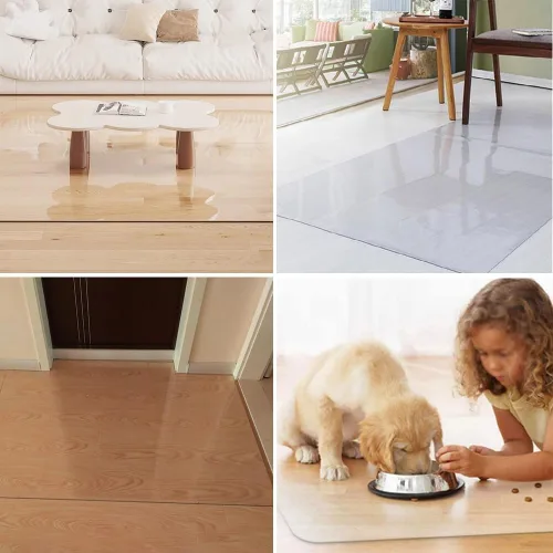 Miniatura 3 de Tapete para silla de oficina para suelos duros, 36 x 48 pulgadas, 48 x 63 pulgadas, 71 x 87 pulgadas, tapete transparente de fácil deslizamiento