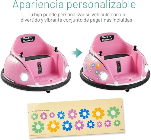 Miniatura 2 de Best Choice Products Auto Eléctrico Infantil Montable Bumper Car Bumpin de 6V, 1.5 - 6 Años, Control Remoto para Padres, Giro de 360 Grados, Luces