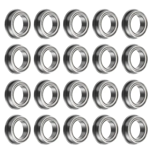Miniatura 22 de uxcell Rodamiento de bolitas con bridas F683ZZ, 20pcs 0.118x0.276x0.118 in Acero cromado doble blindado ABEC1 cojinetes de brida
