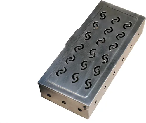 Miniatura 3 de La Cuisine - Caja de ahumador para parrilla de carbón y gas de acero inoxidable, caja de ahumador de virutas de madera para barbacoa, mejora