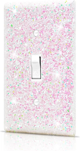 Miniatura 10 de Cubierta de placa de pared para interruptor de luz, tamaño estándar 11.43 cm x 7.01 cm, Dengduoduo Cubierta decorativa de placa de pared plateada