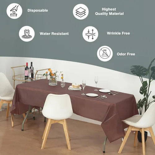 Miniatura 185 de Rollo de plástico para cubierta de mesa color verde manzana, 40 pulgadas x 100 pies, rollo de plástico resistente para cubierta de mesa de banquetes