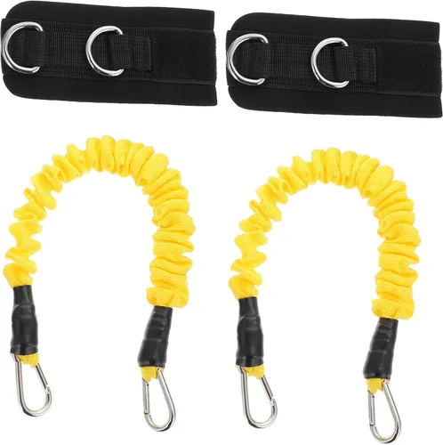 Happyyami Bandas de resistencia profesional con correas de tobillo portátiles para entrenamiento de piernas y caderas, bandas de tubo para gimnasio