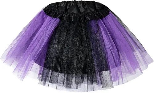 Miniatura 61 de Century Star Tutú de 4 capas para niñas pequeñas, faldas de ballet de tul para baile de princesa, esponjoso, para fiestas de cumpleaños de 2 a 8 años