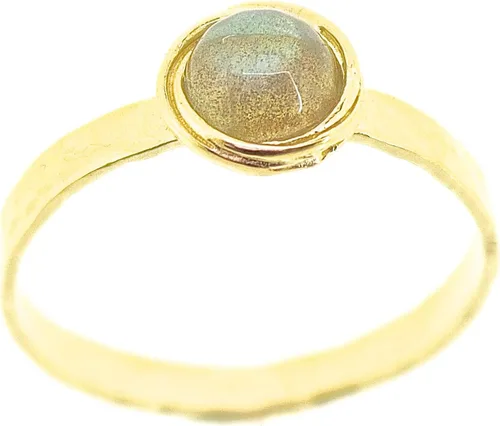 Miniatura 74 de Anillo de oro de piedras preciosas, anillo de piedra chapada en oro de 14 quilates, anillo de piedra apilable, anillo de oro de piedra pequeña