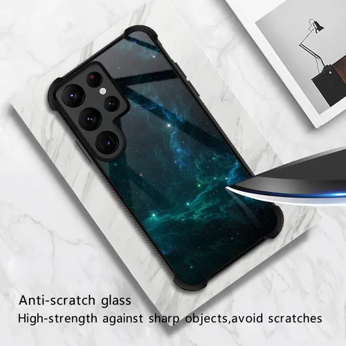 Miniatura 2 de CARLOCA Funda compatible con Samsung Galaxy S22 Ultra, increíble diseño de patrón de luz espacial nebulosa para niñas y niños, a prueba de golpes