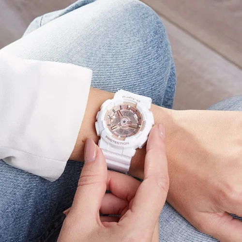 Miniatura 6 de Casio Baby - Reloj clásico para mujer en resina con temporizador acústico diario de alarma y luz LED resistente al agua y a los golpes