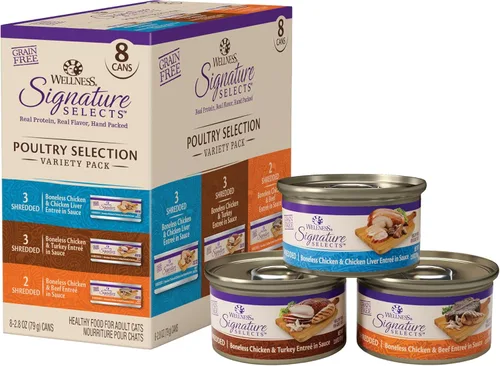 Miniatura 13 de Wellness CORE Signature Selects - Alimento húmedo para gatos adultos, natural, rico en proteínas, sin granos, 2.8 onzas, paquete de 8