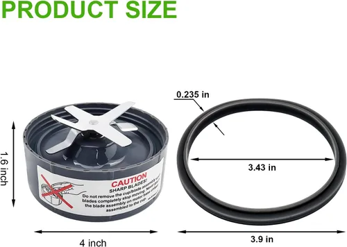 Miniatura 2 de 7 piezas de repuesto de cuchilla mezcladora extractor cruz cuchilla compatible con Nutribullet 600W y Pro 900W 7 piezas (1 hoja extractora)