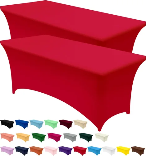 Miniatura 85 de Utopia Kitchen Mantel rectangular de spándex de 4 pies [1 unidad, negro] 200 GSM elástico, ajustado, lavable y resistente a las arrugas, cubierta