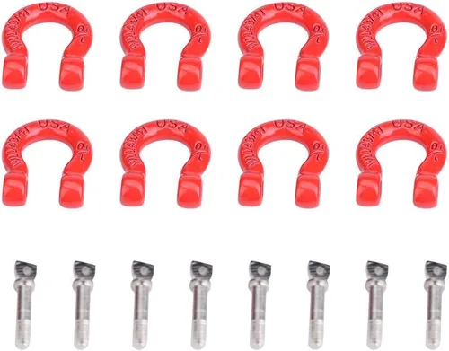 Miniatura 8 de HERCHR Gancho de remolque RC, 8 piezas de metal RC con hebilla de remolque con hebilla de remolque, grillete de bloqueo de enganche, accesorios