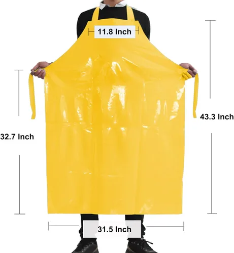 Miniatura 2 de ELEBOX Delantal impermeable a prueba de aceite delantal utilitario delantal resistente a productos químicos con manga delantal de trabajo ultra