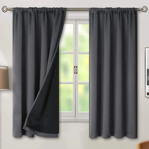 Miniatura 67 de BGment - Cortinas opacas para sala de estar de 63 pulgadas de largo, juego de 2 paneles, cortinas para oscurecer toda la habitación, cortinas