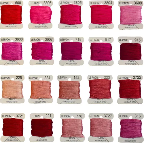 Miniatura 12 de Bobinas de hilo para bordar, hilos de punto de cruz, pulseras de la amistad, hilo dental para manualidades, 20 bobinas por paquete, hilo de bordar