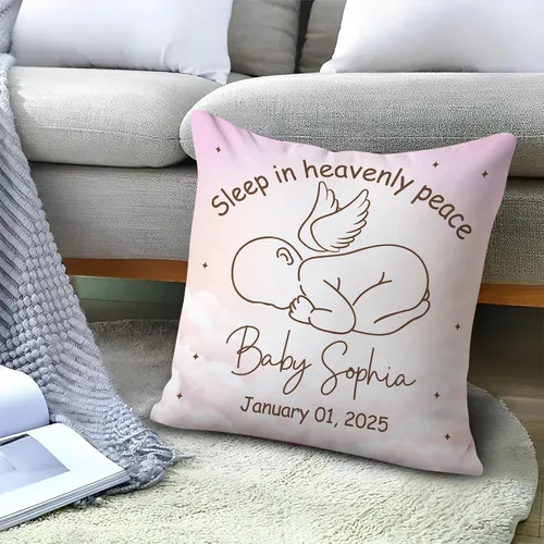 Miniatura 7 de Hyturtle Almohada conmemorativa personalizada para bebé (bebé conmemorativo 1)