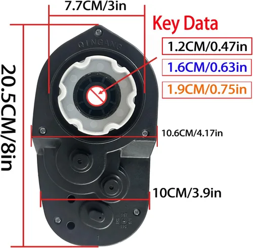 Miniatura 2 de Caja de cambios de motor de acero de 24 V para Jeep Power Wheels Piezas de repuesto de actualización de motor, caja de engranajes de motor de alto