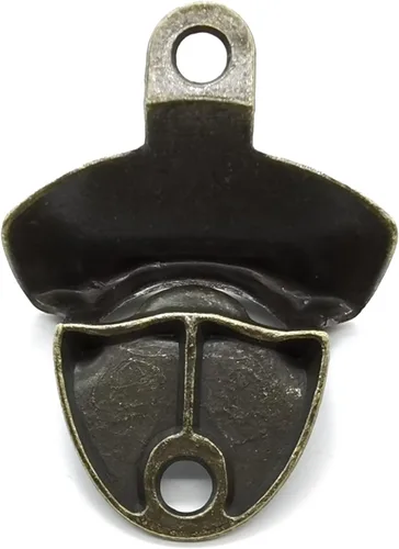 Miniatura 4 de TIHOOD Abrebotellas montado en la pared, 12 piezas, abrebotellas de cerveza vintage, adecuado para bares, hoteles KTV, hogares (bronce verde)