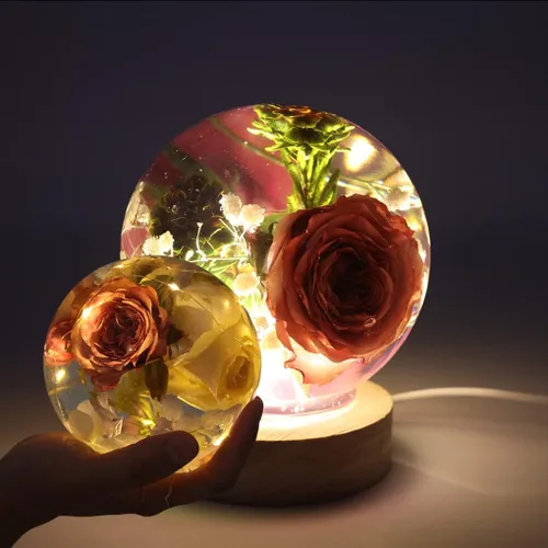 Miniatura 5 de 2 moldes de resina de esfera grande de 4 pulgadas, 3 pulgadas, transparente, 3D, sin costuras, de silicona, para preservación de flores, bricolaje