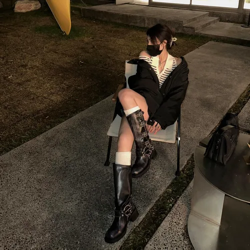 Miniatura 4 de MissHeel Botas de equitación para mujer, botas de arnés de pantorrilla ancha