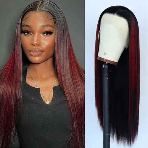 Miniatura 15 de Pelucas de encaje frontal de 13 x 6 pulgadas, pelucas de cabello negro natural, pelucas de encaje frontal sin pegamento, pelucas de encaje frontal