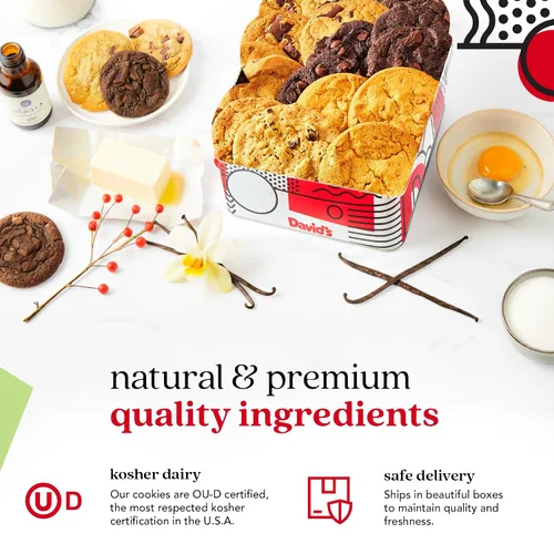 Miniatura 4 de David's Cookies Galletas recién horneadas – Deliciosa variedad suave hecha a mano – Exquisito regalo gourmet para amigos y familiares en ocasiones