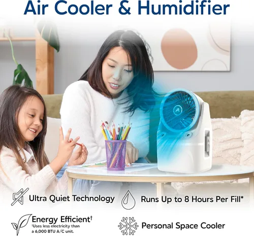 Miniatura 2 de Arctic Air Enfriador de aire portátil Ice Jet X3, modos de niebla dual, hasta 8 horas de tiempo de enfriamiento, enfriador portátil de 3 velocidades