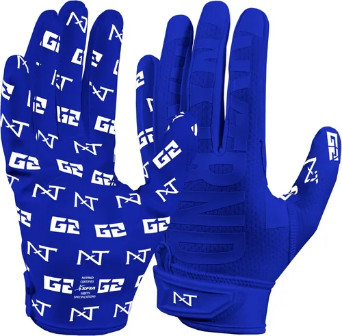 Miniatura 25 de Guantes de fútbol americano Nxtrnd G2 Pro para hombre, guantes ultra adherentes Elite para receptor