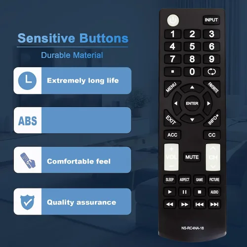 Miniatura 6 de Universal NS-RC4NA-18 NSRC4NA18 - Remoto de repuesto compatible con todos los televisores Insignia NS-55D510NA19 NS-22D510NA19 NS-40D510NA19