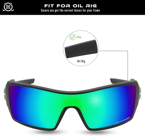 Miniatura 3 de SOLODAD Lentes de repuesto para gafas de sol polarizadas Oakley Oil Rig