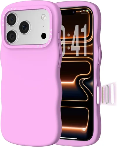 Miniatura 9 de ORNARTO Funda para iPhone 17 Pro de 6.3", Silicona Líquida Ondulada a Prueba de Golpes con Protección contra Caídas con Botón de Control de Cámara